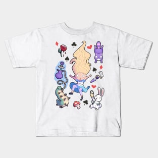 Alice in Wonderland Design Kids T-Shirt